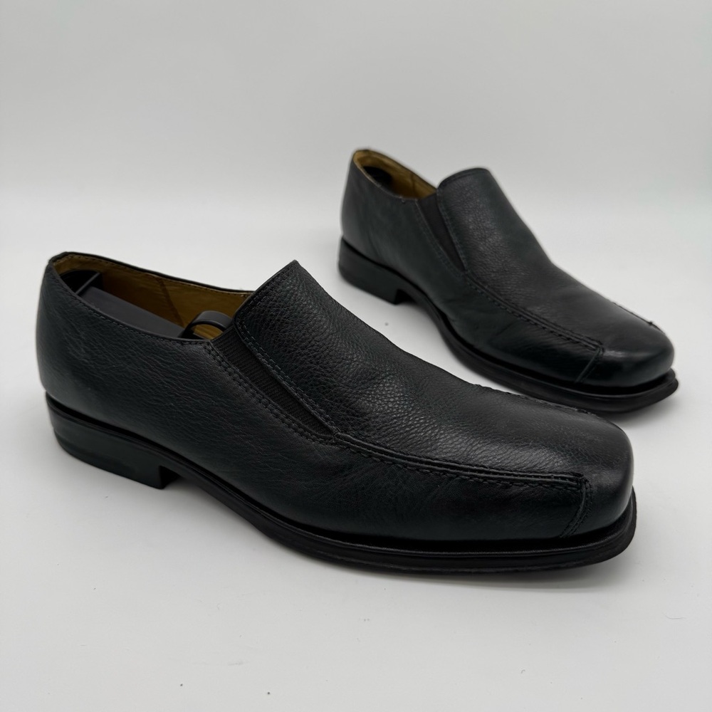 Sandro Black Leather Square Toe Loafer Size 10